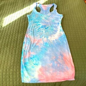 Tie dye razor back dress